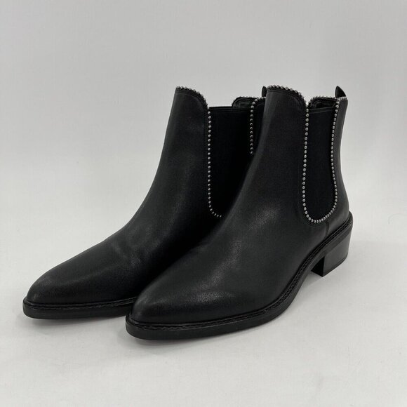 Coach Women's Size 10B Black Bowery Chelsea Ankle Boots Leather - Picture 3 of 11